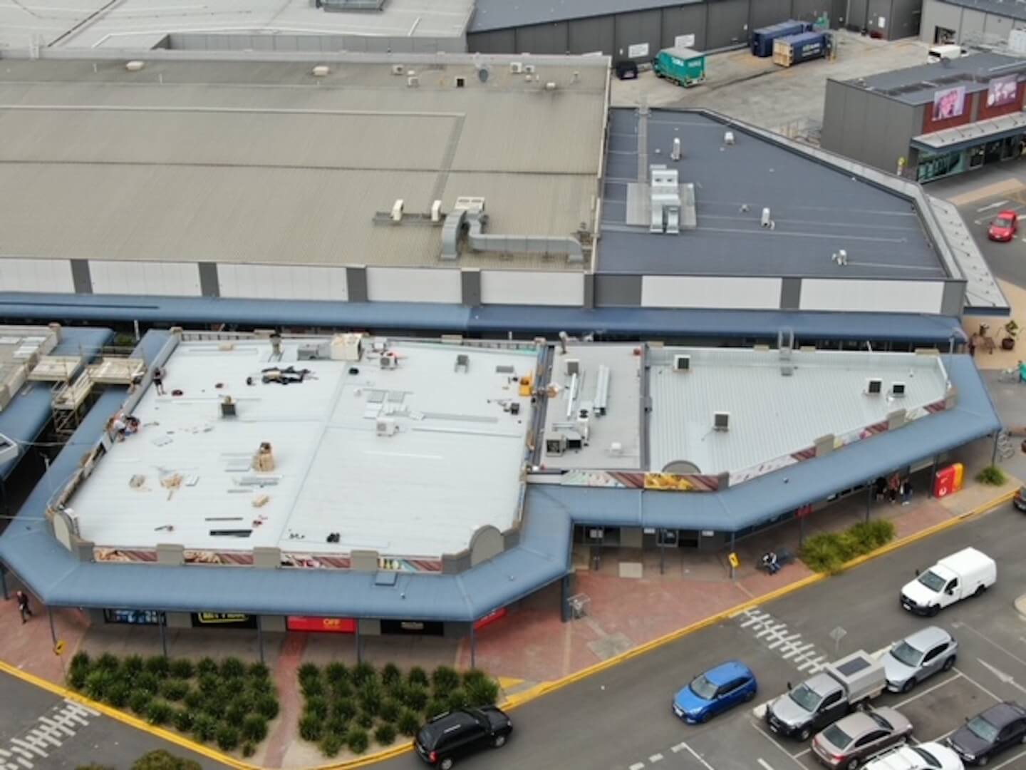 aerial view of waurn Ponds Shopping centre roof